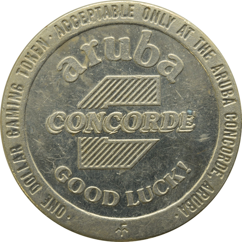 Aruba Concorde Casino Palm Beach Aruba $1 Token 1981