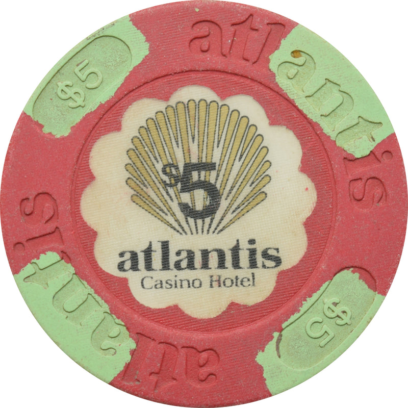 Atlantis Casino Atlantic City New Jersey $5 Chip