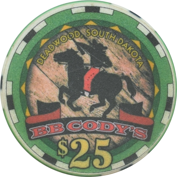 B.B. Cody's Casino Deadwood South Dakota $25 Chip