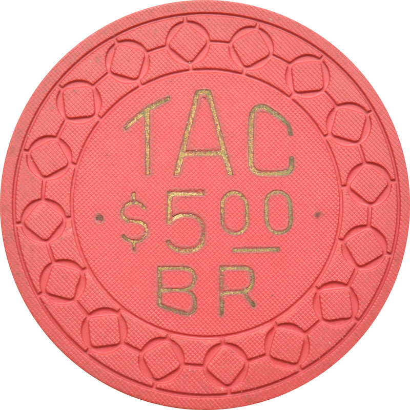 Balinese Room Illegal Casino Galveston Texas $5 SqInCr Mold Chip