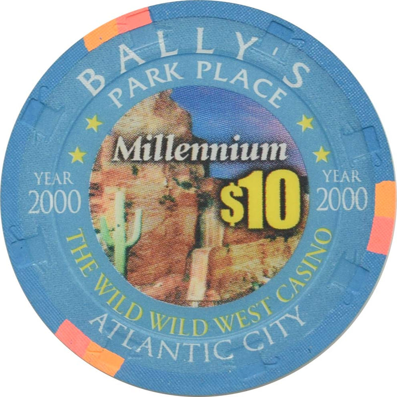 Bally's (Park Place) Casino Atlantic City New Jersey $10 Millennium, Twenty Years Chip