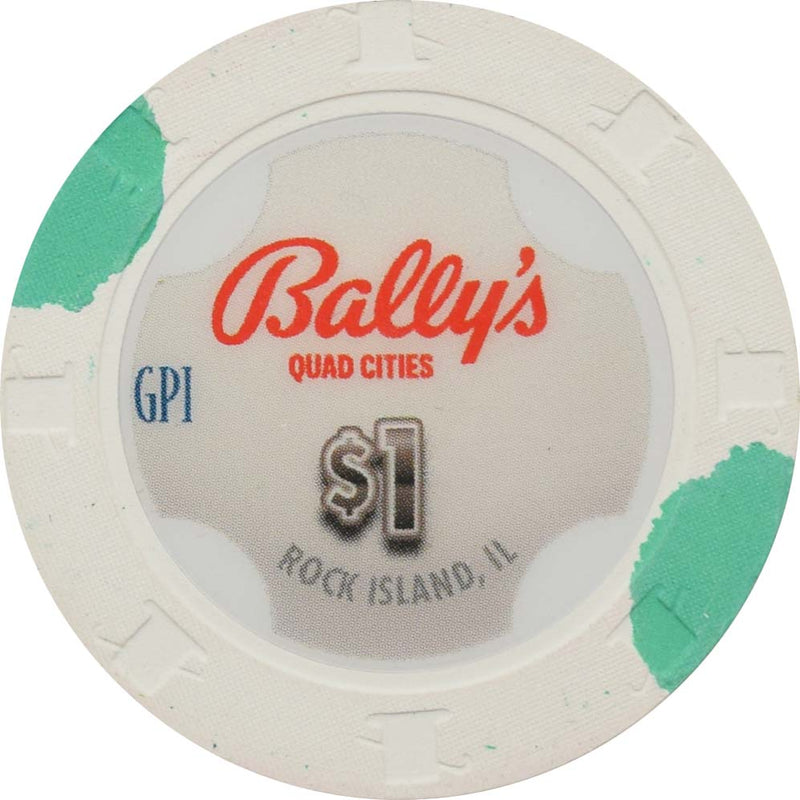 Bally's Quad Cities Casino Rock Island Illinois $1 Chip