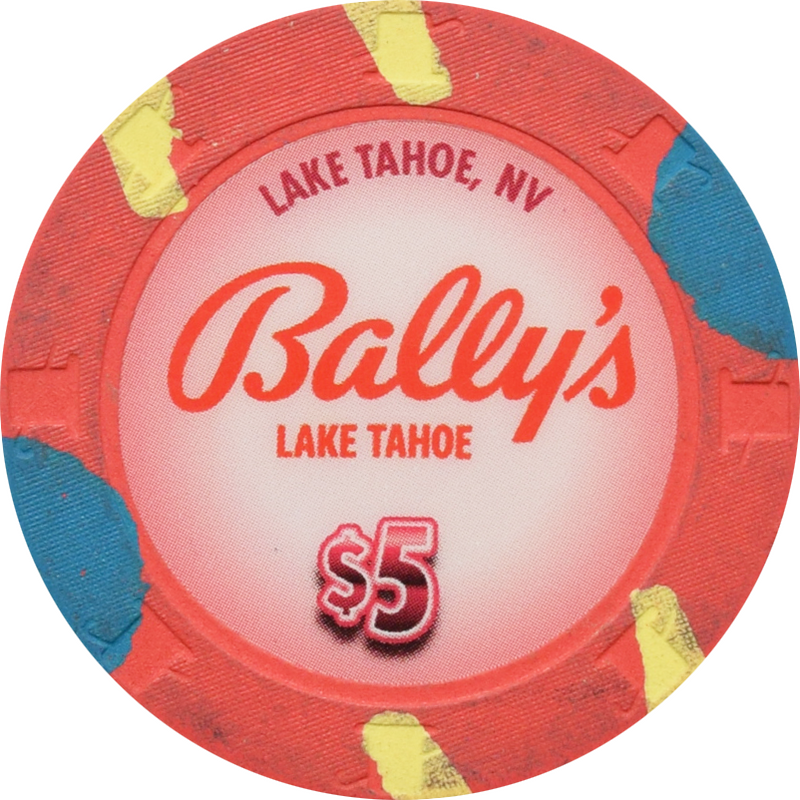 Bally's Lake Tahoe Casino Resort Lake Tahoe Nevada $5 Chip 2021