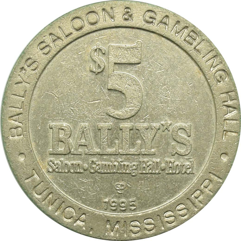 Bally's Saloon & Gambling Hall Casino Tunica Mississippi $5 Token