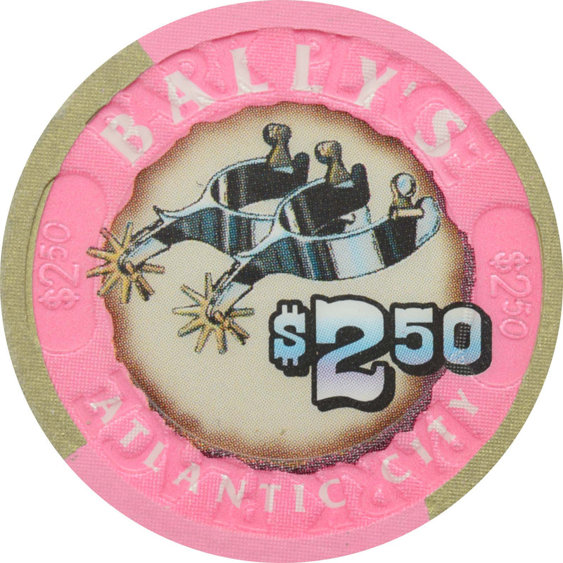 Bally's Casino Atlantic City New Jersey $2.50 Two Spurs Chip