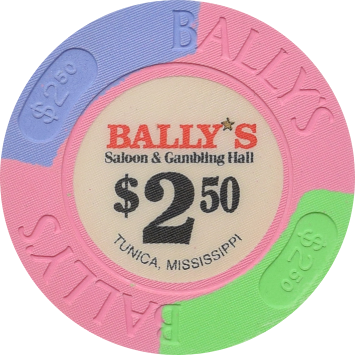 Bally's Casino Robinsonville/Tunica Mississippi $2.50 Chip