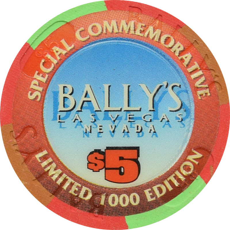 Bally's Casino Las Vegas Nevada $5 B-2 Stealth Bomber Chip 1997