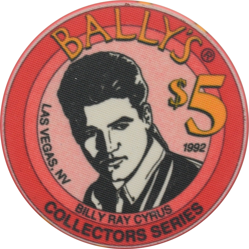 Bally's Casino Las Vegas Nevada $5 Billy Ray Cyrus Chip 1992