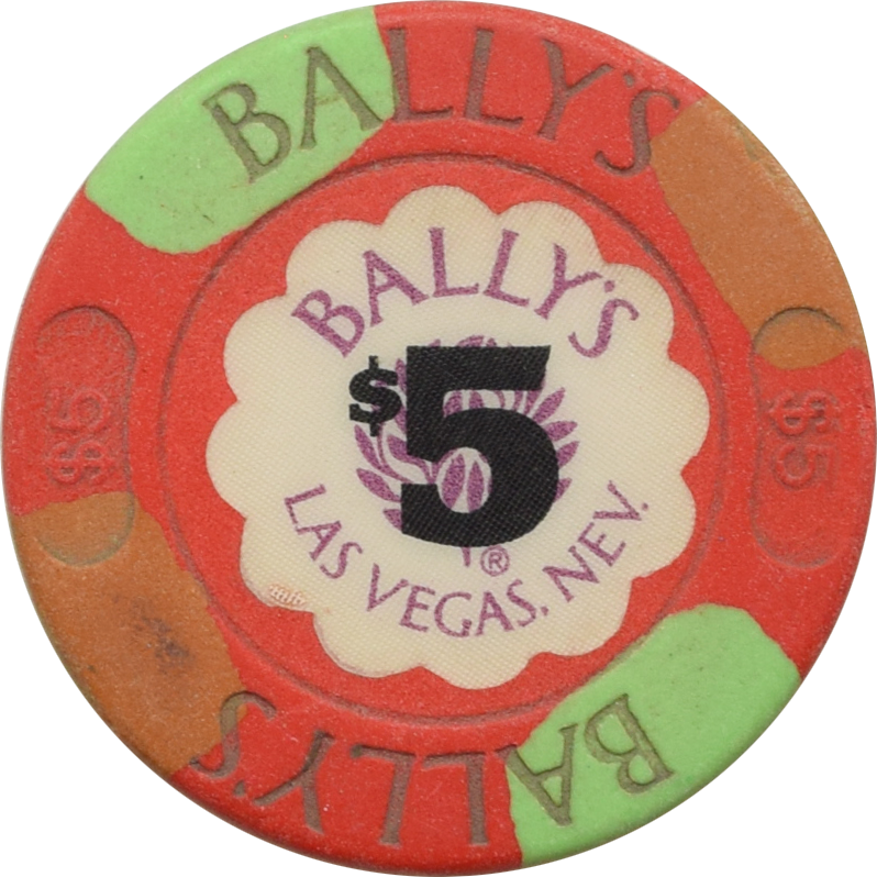 Bally's Casino Las Vegas Nevada $5 Chip 1986