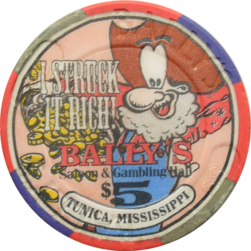 Bally's Saloon & Gambling Hall Casino Tunica Mississippi $5 Chip