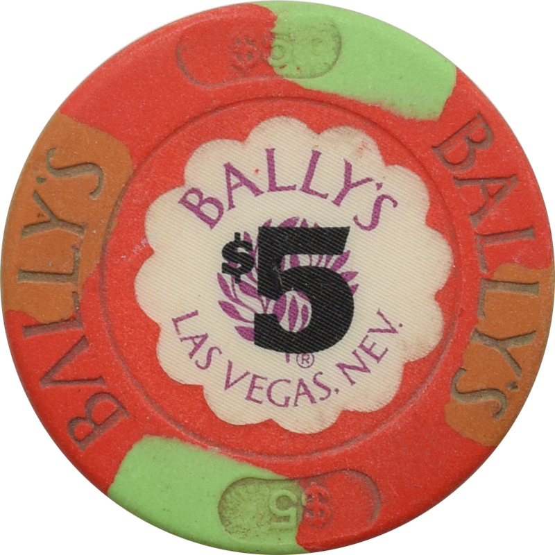 Bally's Casino Las Vegas Nevada $5 Chip 1986