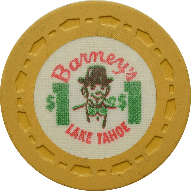 Barney's Casino Lake Tahoe Nevada $1 Chip 1963