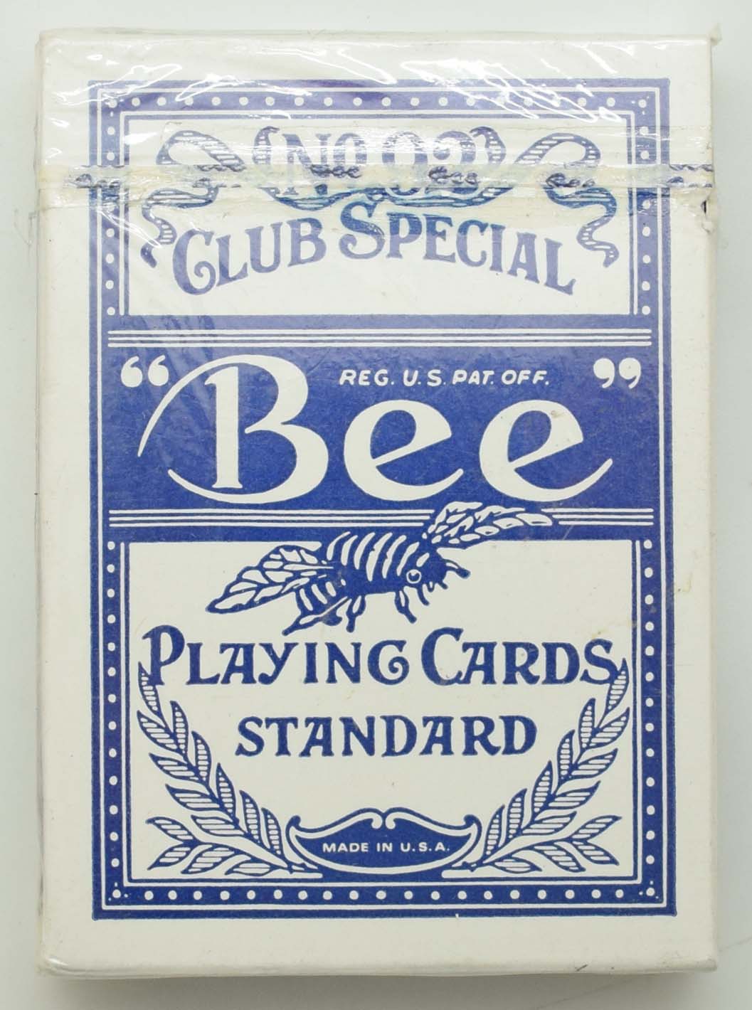 Vintage Bee Club Special No. 92 USPC Seal NEW Blue Playing Card Deck