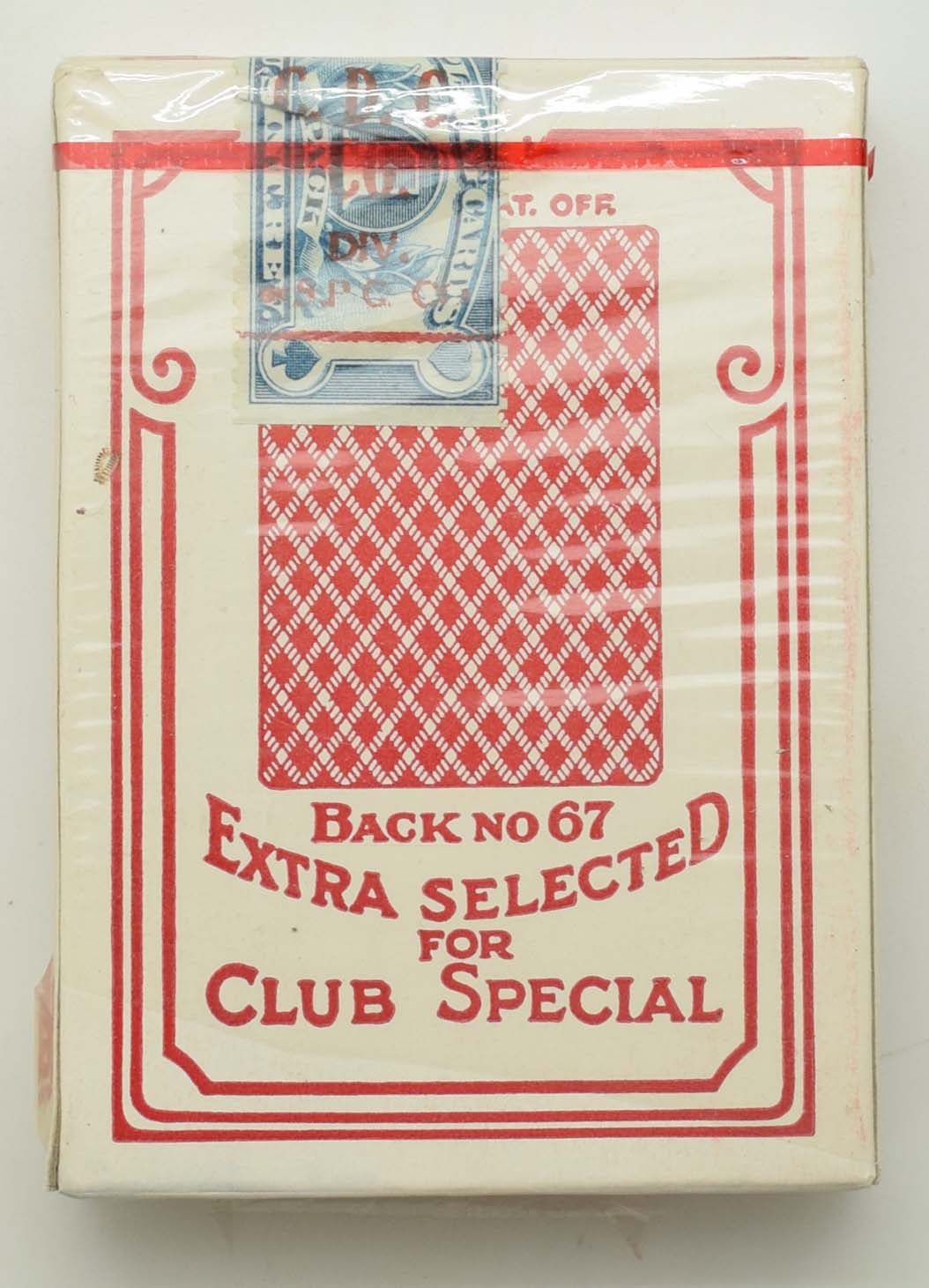 Vintage Bee Club Special No. 92 Stamp Label Seal NEW Red Playing Card Deck