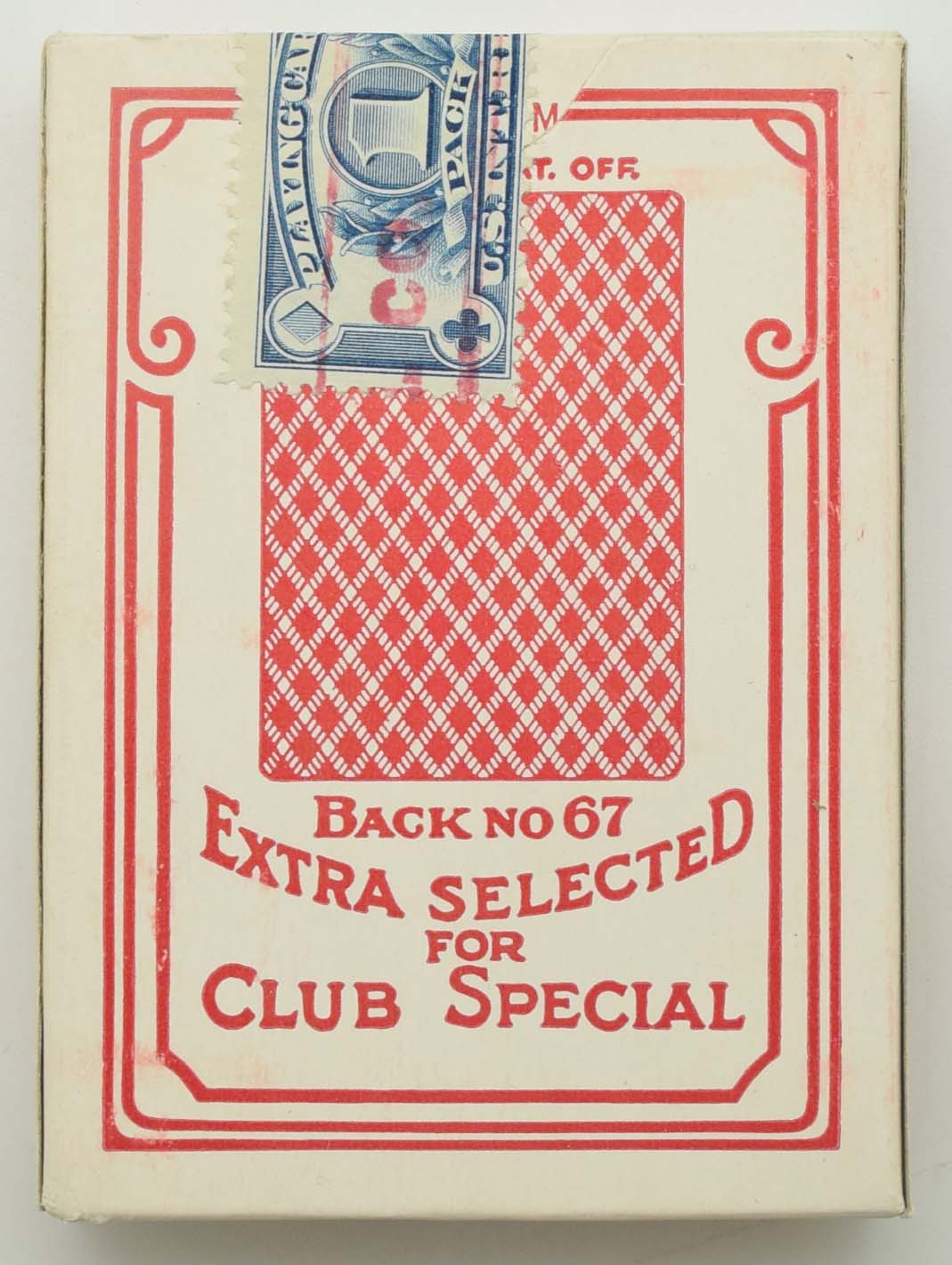 Vintage Bee Club Special No. 92 Stamp Label Seal NEW Red Playing Card Deck (No Cellophane)