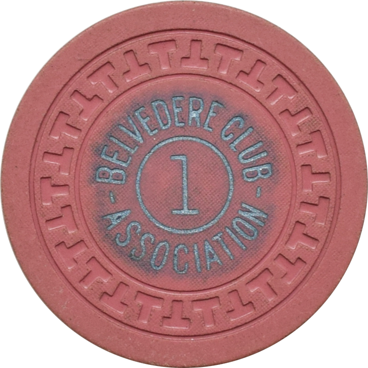 Belvedere Club Illegal Casino Hot Springs Arkansas Pink 1 Chip