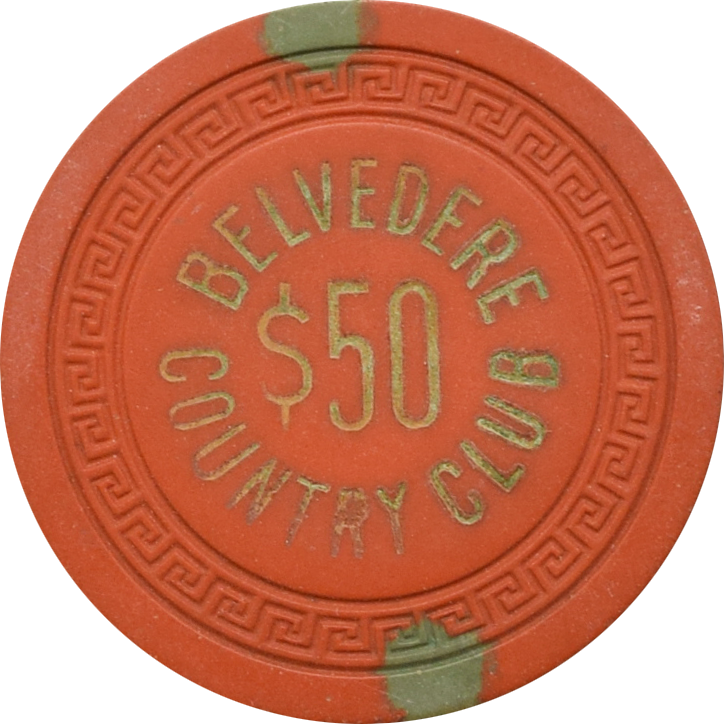 Belvedere Club Illegal Casino Hot Springs Arkansas Orange 50 Chip