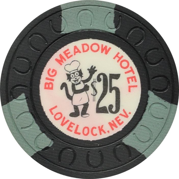 Big Meadow Hotel Casino Lovelock Nevada $25 Chip 1962