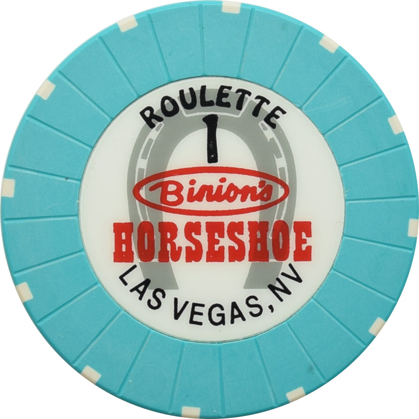 Horseshoe Club Casino Las Vegas Nevada Teal Roulette 1 Chip 1999