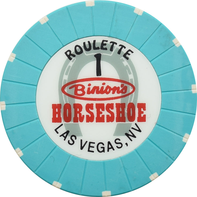 Horseshoe Club Casino Las Vegas Nevada Teal Roulette 1 Chip 1999