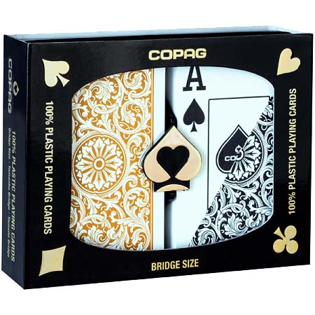 Copag 1546 Black/Gold Bridge Size 2 Deck Setup