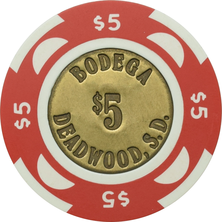 Buffalo Bodega Casino Deadwood, South Dakota $5 Coin Inlay Chip