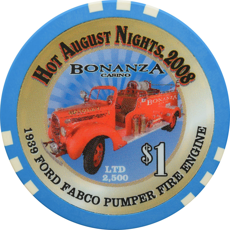 Bonanza Casino Reno Nevada $1 Chip Ford Fabco Fire Engine 2008