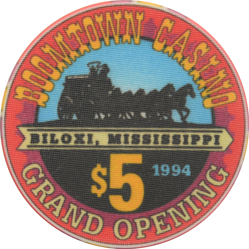 Boomtown Casino Biloxi Mississippi $5 Grand Opening Chip