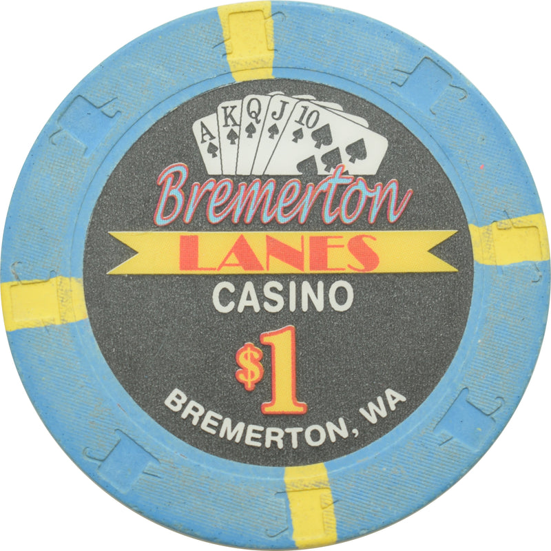 Bremerton Lanes Casino Bremerton Washington $1 Chip