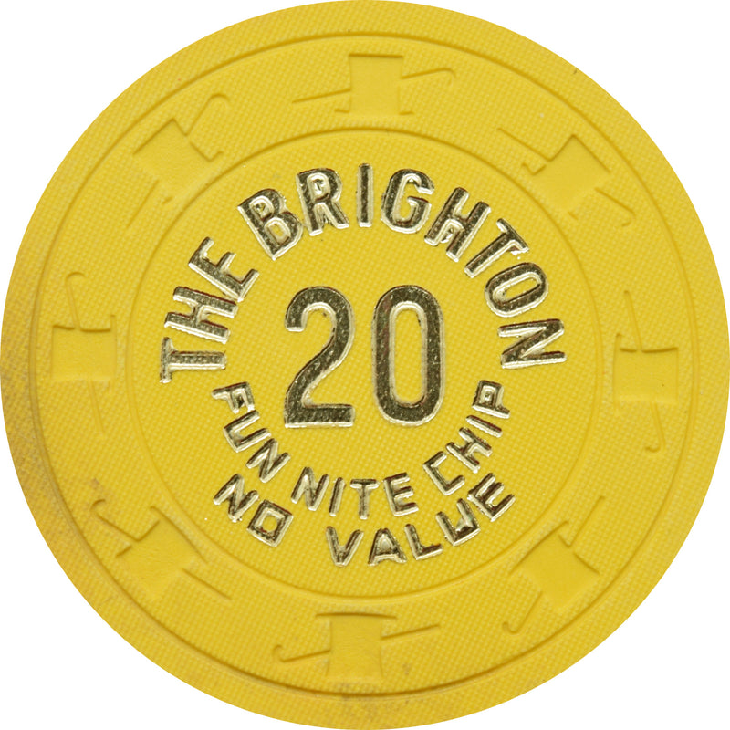 The Brighton Casino Atlantic City New Jersey $20 NCV Fun Nite Chip