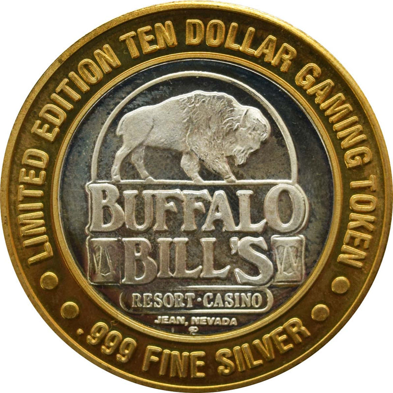 Buffalo Bill's Casino Primm Nevada "Red Cloud" $10 Silver Strike .999 Fine Silver 1994