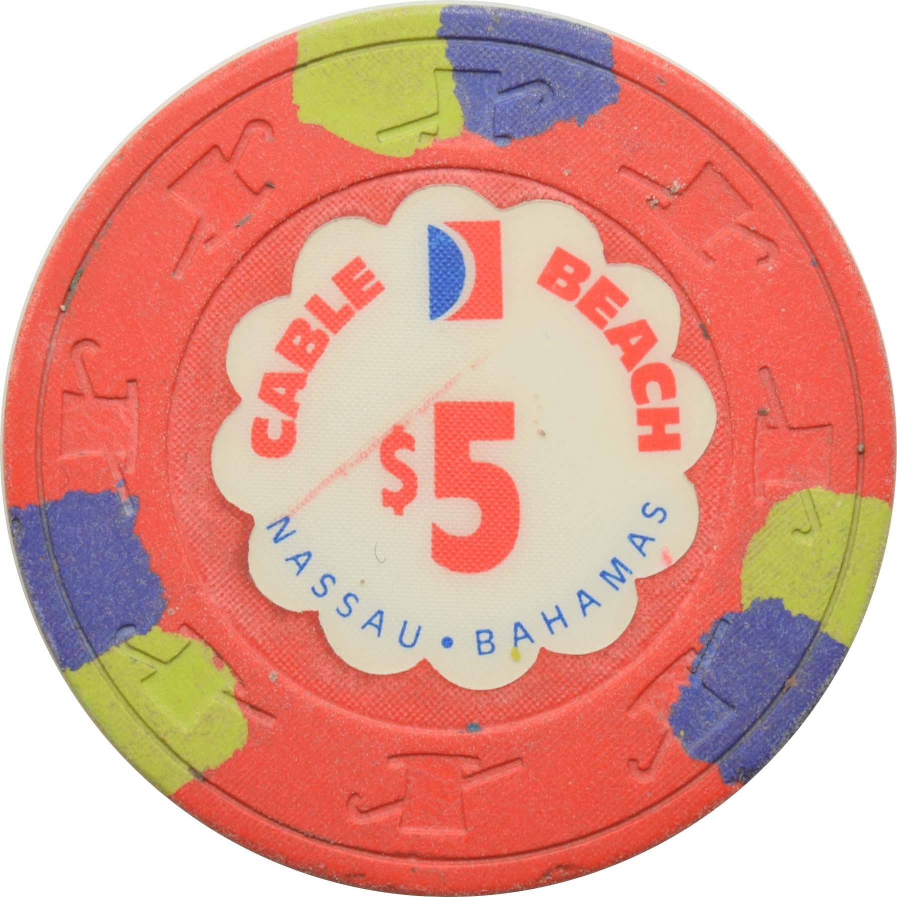 Cable Beach Casino Nassau Bahamas $5 Chip