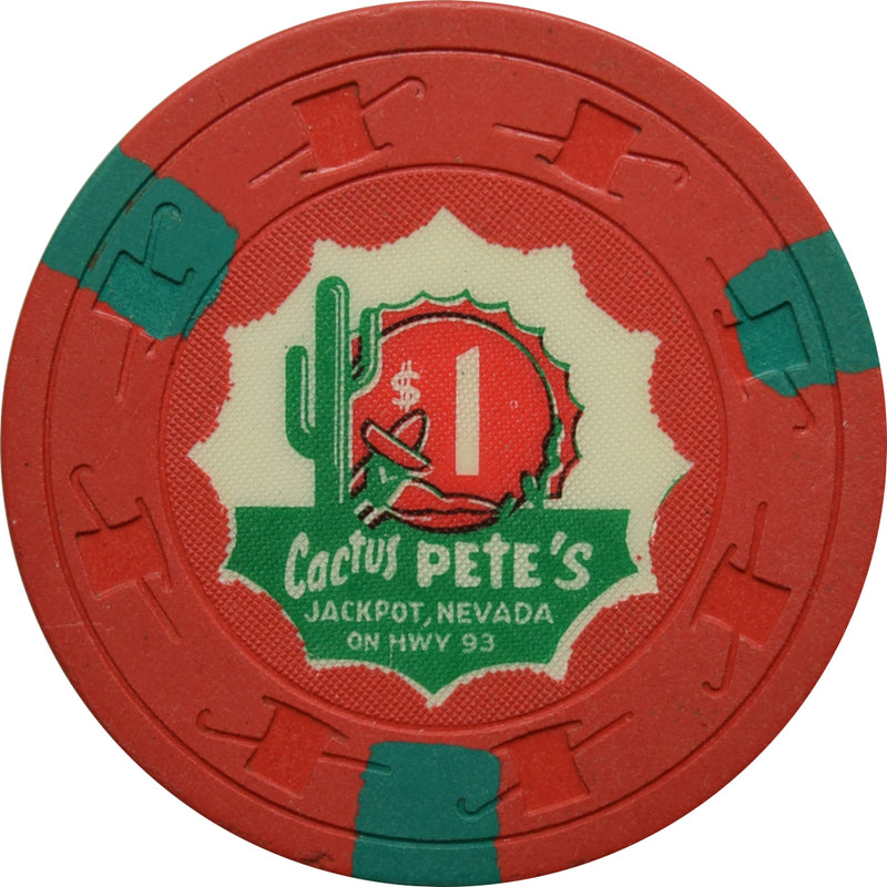 Cactus Pete's Casino Las Vegas Nevada $1 Chip 1964