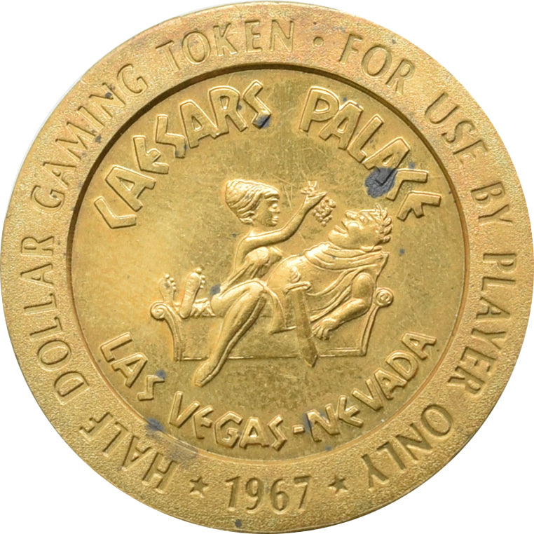 Caesars Palace Casino Las Vegas 50 Cent Gaming Token 1967