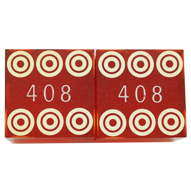 Caesars Palace Casino Las Vegas 1960s Pair of Bulls-eye Matching Number Dice