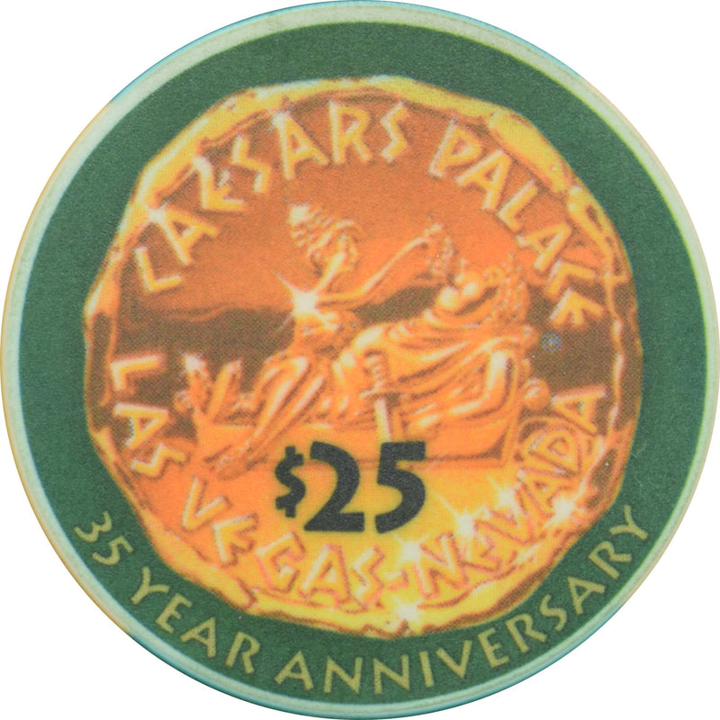 Caesars Palace Casino Las Vegas Nevada $25 35th Anniversary Chip 2001