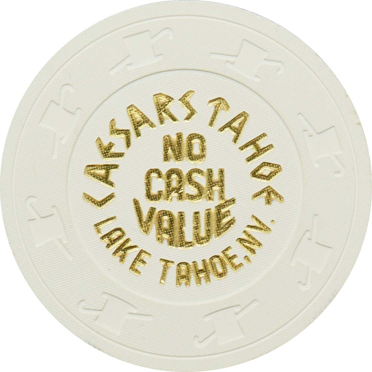 Caesars Tahoe Casino Lake Tahoe Nevada White NCV Chip 2000