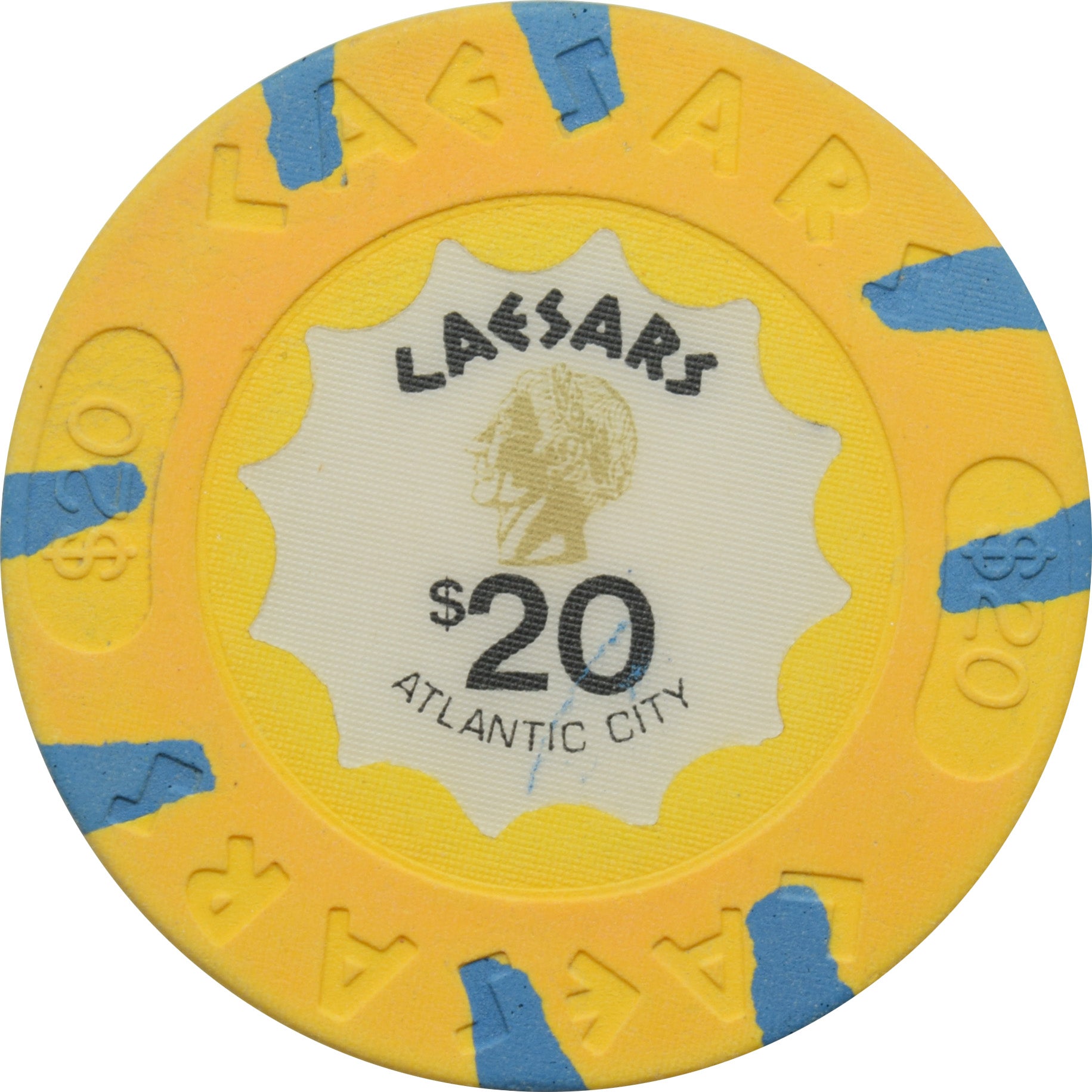 Caesars Casino Atlantic City New Jersey $20 Chip