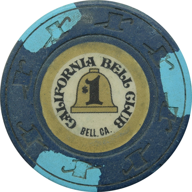 California Bell Club Casino Bell California $1 Chip