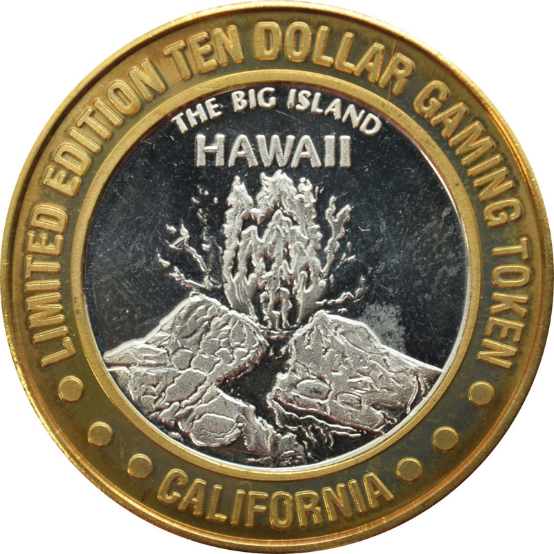 California Hotel Casino Las Vegas "Hawaii, The Big Island" $10 Silver Strike .999 Fine Silver 1996