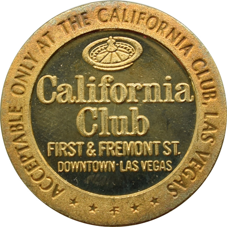 California Club Casino Las Vegas 50 Cent Gaming Token 1967