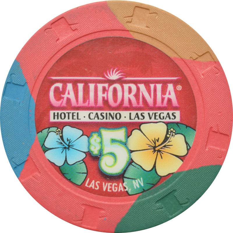 California Hotel Casino Las Vegas Nevada $5 Chip 2008