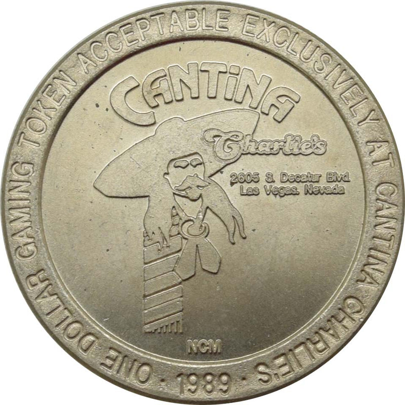 Cantina Charlies Las Vegas Nevada $1 Token 1989