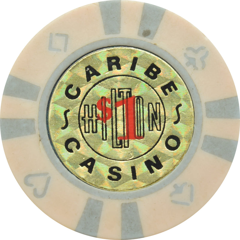 Caribe Hilton Casino San Juan Puerto Rico $1 Chip