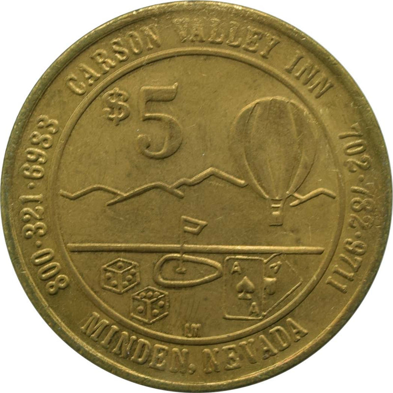 Carson Valley Inn Casino Minden Nevada $5 Token 1991