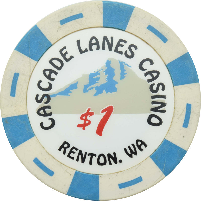 Cascade Lanes Casino Renton Washington $1 Chip