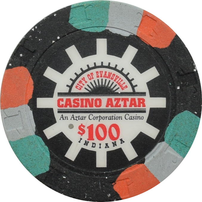 Casino Aztar Evansville Indiana $100 Secondary Chip