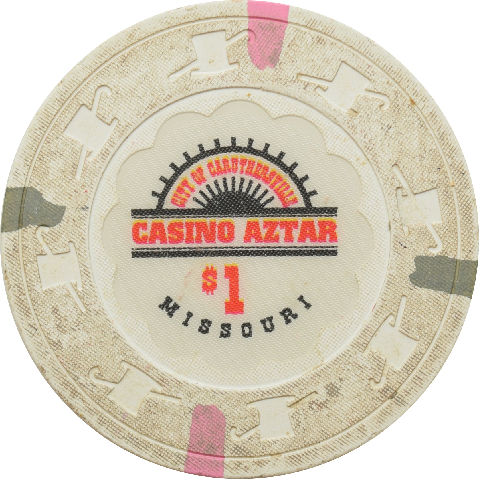 Casino Aztar Caruthersville Missouri $1 Chip