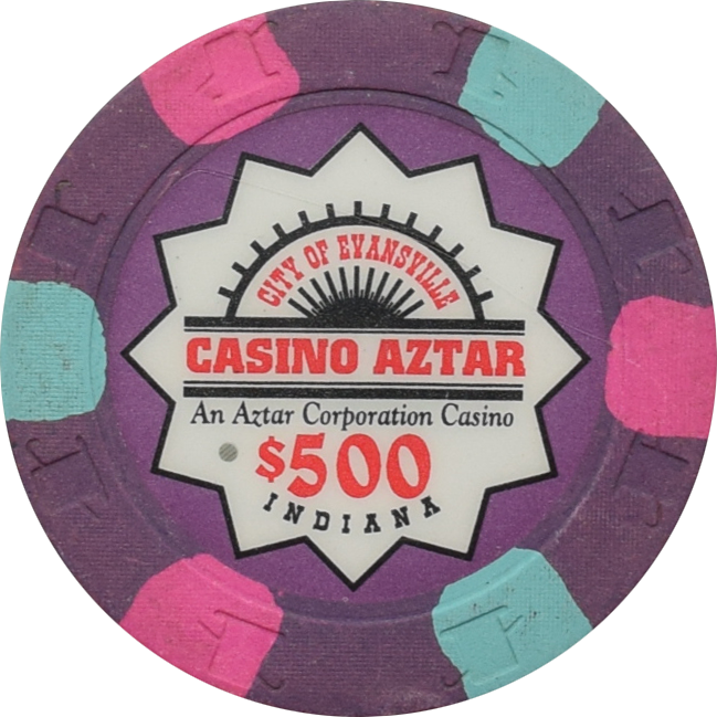 Casino Aztar Evansville Indiana $500 Primary Chip