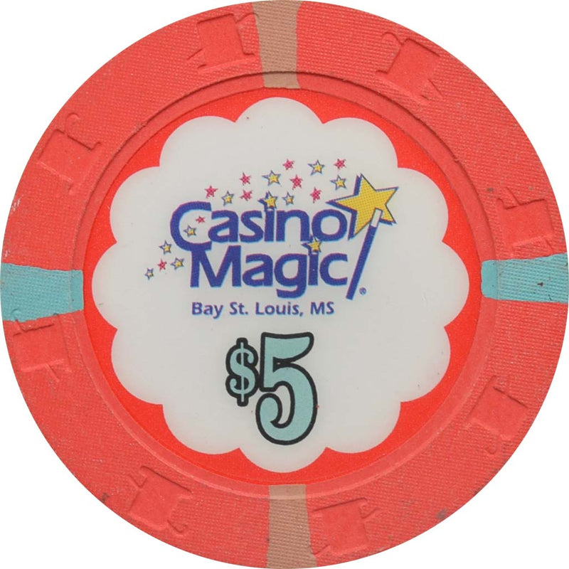 Casino Magic Bay St. Louis Mississippi $5 RHC Chip